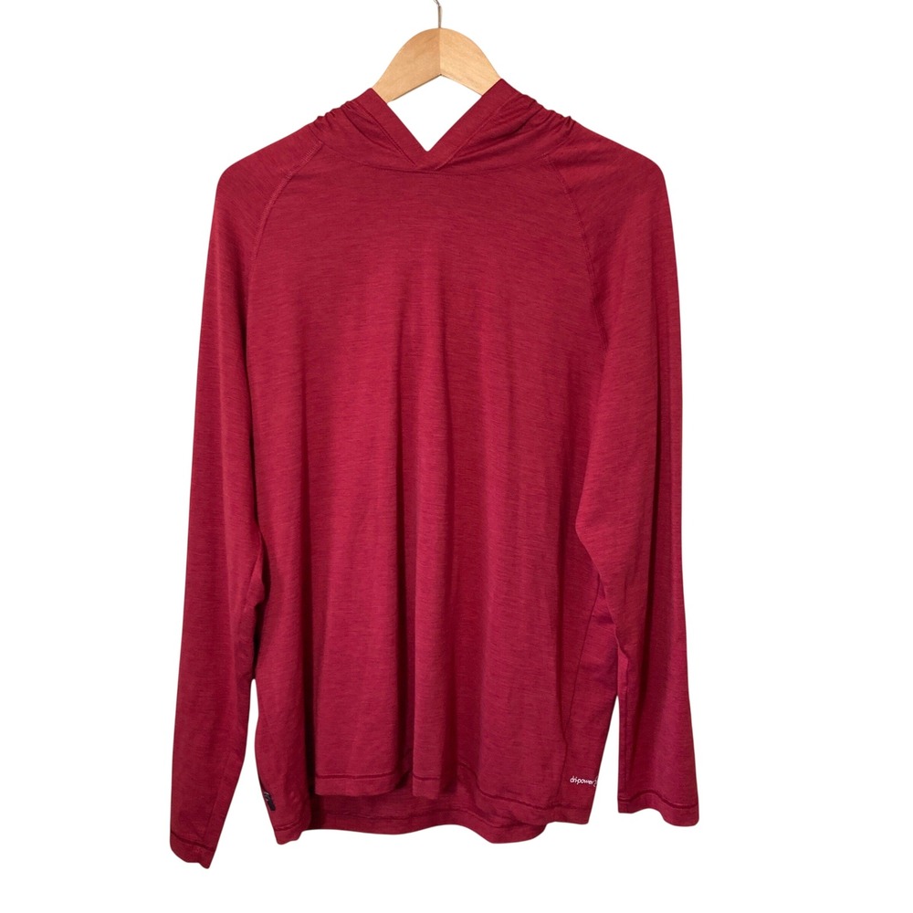 Russell Hoodie Mens Large Dri-Power 360 Performance Red Lightweight Training